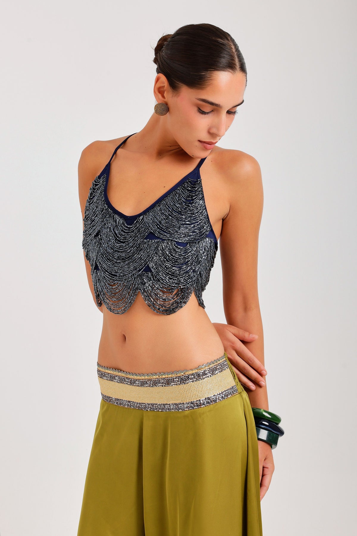 Top — lace bralette, front